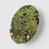 ビンセント・ヴァン・ゴッホの桜の木 ラウンド壁時計 (傾斜)