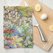 ビンセント・ヴァン・ゴッホの桜の枝 キッチンタオル (四つ折り)