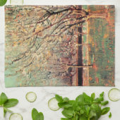 ビンセント・ヴァン・ゴッホの梅の花の果樹園 キッチンタオル (折り畳み)