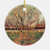 ビンセント・ヴァン・ゴッホの梅の花の果樹園 セラミックオーナメント (裏面)