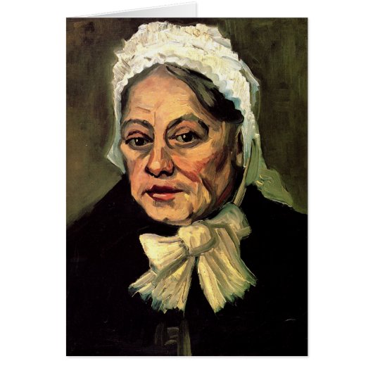 ビンセント・ヴァン・ゴッホの老婦人の白い帽子の頭 (正面)