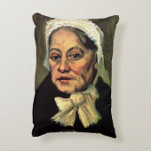ビンセント・ヴァン・ゴッホの老婦人の白い帽子の頭 アクセントクッション (裏面(縦))