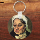 ビンセント・ヴァン・ゴッホの老婦人の白い帽子の頭 キーホルダー (正面)