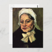 ビンセント・ヴァン・ゴッホの老婦人の白い帽子の頭 ポストカード (正面/裏面)