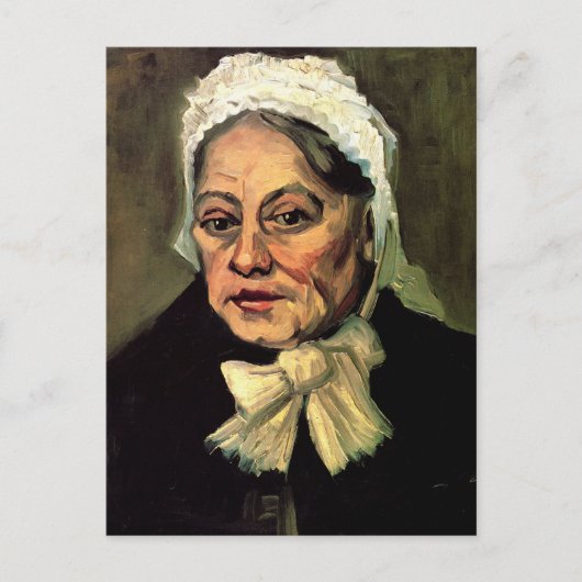 ビンセント・ヴァン・ゴッホの老婦人の白い帽子の頭 ポストカード (正面)