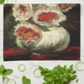 ビンセント・ヴァン・ゴッホの芍薬の花瓶 キッチンタオル (折り畳み)