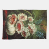ビンセント・ヴァン・ゴッホの芍薬の花瓶 キッチンタオル (横)