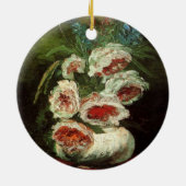 ビンセント・ヴァン・ゴッホの芍薬の花瓶 セラミックオーナメント (裏面)