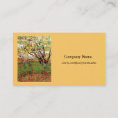 ビンセント・ヴァン・ゴッホの花の果樹園。イエロー 名刺 (裏面)