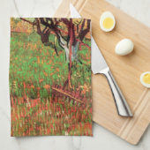 ビンセント・ヴァン・ゴッホの花の果樹園 キッチンタオル (四つ折り)