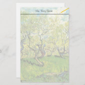 ビンセント・ヴァン・ゴッホの花の果樹園。 便箋 (正面/裏面)