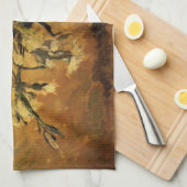 ビンセント・ヴァン・ゴッホの赤と白のカーネーション キッチンタオル (四つ折り)