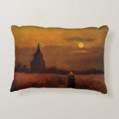 ビンセント・ヴァン・ゴッホの野原の古い塔 アクセントクッション (裏面)