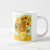 ビンセント・ヴァン・ゴッホの黄色のひまわり絵画の1888年 ジャンボコーヒーマグカップ (右)