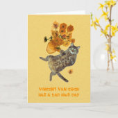ビンセント・ヴァン・ゴッホは髪の毛の悪い日を持っている カード (黄色い花)