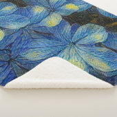 ビンセント・ヴァン・ゴッホアートスタイルの夢の花。アルティ シェルパブランケット (3/4)