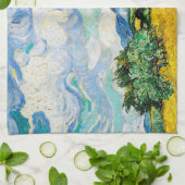 ビンセント・ヴァン・ゴッホサイプレスの小麦畑 キッチンタオル (折り畳み)