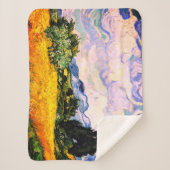 ビンセント・ヴァン・ゴッホサイプレスの小麦畑 シェルパブランケット (正面)