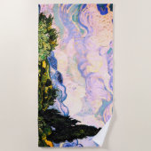 ビンセント・ヴァン・ゴッホサイプレスの小麦畑 ビーチタオル (正面)