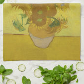 ビンセント・ヴァン・ゴッホポスト印象派ひまわり キッチンタオル (折り畳み)