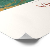 ビンセント・ヴァン・ゴッホ小ボトルと牡丹のアートプリー ポスター (角)