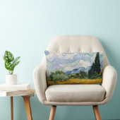 ビンセント・ヴァン・ゴッホ州のヒノキ付き小麦畑 ランバークッション (椅子)