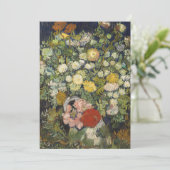 ビンセント・ヴァン・ゴッホ花束の花が花瓶に サンキューカード (スタンド正面)