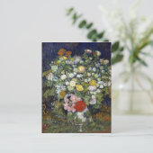 ビンセント・ヴァン・ゴッホ花束の花が花瓶に ポストカード (スタンド正面)