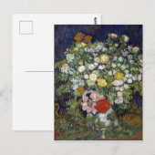 ビンセント・ヴァン・ゴッホ花束の花が花瓶に ポストカード (正面/裏面)