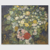 ビンセント・ヴァン・ゴッホ花束の花が花瓶に ラッピングペーパー (フラット)