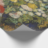 ビンセント・ヴァン・ゴッホ花束の花が花瓶に ラッピングペーパー (角)