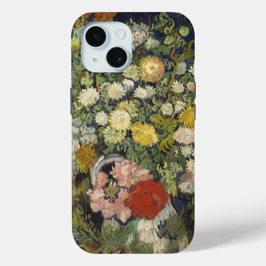 ビンセント・ヴァン・ゴッホ花束の花が花瓶に Case-Mate iPhoneケース (裏面)
