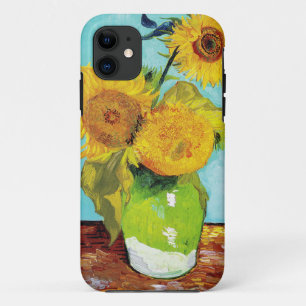 ビンセント・ヴァン・ゴッホ花瓶に3本のひまわり iPhone 11 ケース