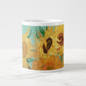 ビンセント・ヴァン・ゴッホ花瓶の中の12のひまわり ジャンボコーヒーマグカップ (正面)