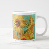 ビンセント・ヴァン・ゴッホ花瓶の中の12のひまわり ジャンボコーヒーマグカップ (右)