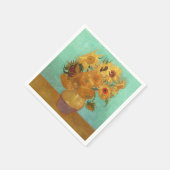 ビンセント・ヴァン・ゴッホ花瓶の中の12のひまわり スタンダードカクテルナプキン (角)