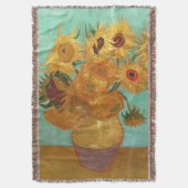 ビンセント・ヴァン・ゴッホ花瓶の中の12のひまわり スローブランケット (正面縦)