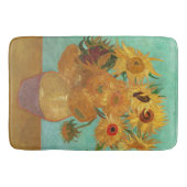 ビンセント・ヴァン・ゴッホ花瓶の中の12のひまわり バスマット (正面)