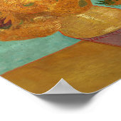 ビンセント・ヴァン・ゴッホ花瓶の中の12のひまわり ポスター (角)