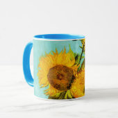 ビンセント・ヴァン・ゴッホ花瓶の中の3つのヒマワリ マグカップ (正面左)