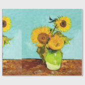 ビンセント・ヴァン・ゴッホ花瓶の中の3つのヒマワリ ラッピングペーパー (フラット)