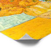 ビンセント・ヴァン・ゴッホ花瓶アートの12のひまわり ポスター (角)