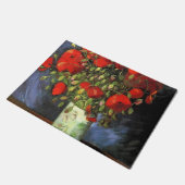 ビンセント・ヴァン・ゴッホ赤いポピーの花瓶 ドアマット (アングル)