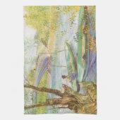 ビンセント・ヴァン・ゴッホ魚釣りイン春，ポンデクリシー キッチンタオル (縦)