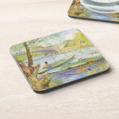 ビンセント・ヴァン・ゴッホ魚釣りイン春，ポンデクリシー コースター (左側)