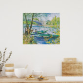 ビンセント・ヴァン・ゴッホ魚釣り春、ポンテイン ポスター (キッチン)