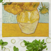 ビンセント・ヴァン・ゴッホ12ひまわり花印象派 キッチンタオル (折り畳み)