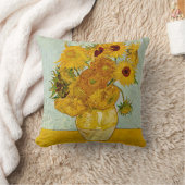 ビンセント・ヴァン・ゴッホ12ひまわり花印象派 クッション (ブランケット)