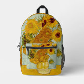 ビンセント・ヴァン・ゴッホ12ひまわり花印象派 プリントバックパック (正面)