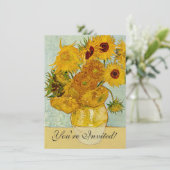 ビンセント・ヴァン・ゴッホ12ひまわり花印象派 招待状 (スタンド正面)